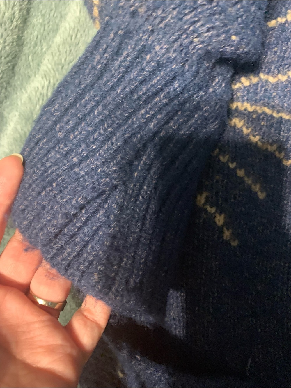 Navy Star-Pattern Sweater - Picture 3 of 4